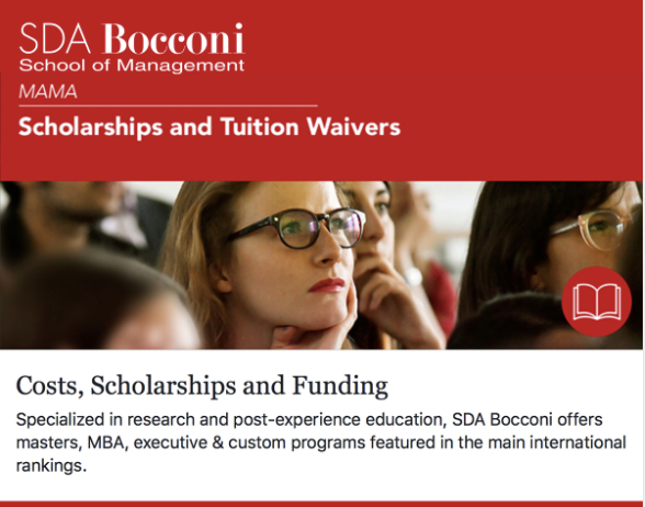 BWS with SDA Bocconi School of Management for a new MAMA tuition waiver